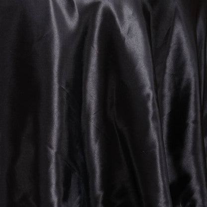 Round Tablecloth, satin tablecloth, decorative round tablecloths, round fabric tablecloths, round table covers#color_black