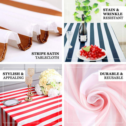 rectangle tablecloth, Satin tablecloth, striped tablecloth, decorative table covers, 90 x 156 tablecloth#color_parent