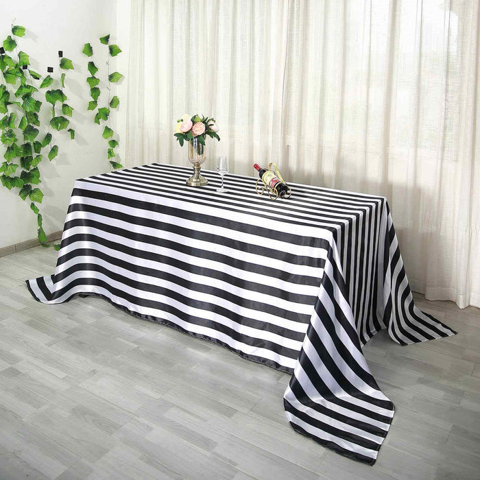 rectangle tablecloth, Satin tablecloth, striped tablecloth, decorative table covers, 90 x 156 tablecloth#color_black