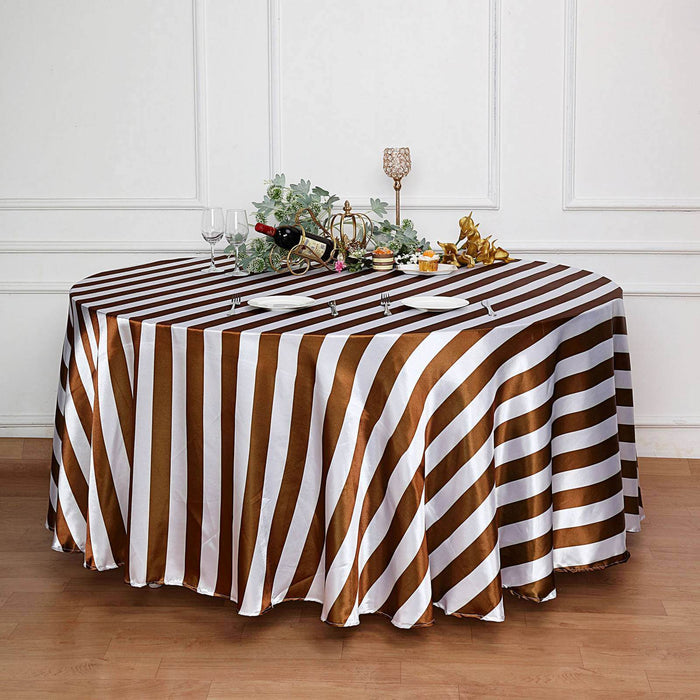 satin, round tablecloths, striped tablecloth, table covers, 120 inch round tablecloth#color_parent