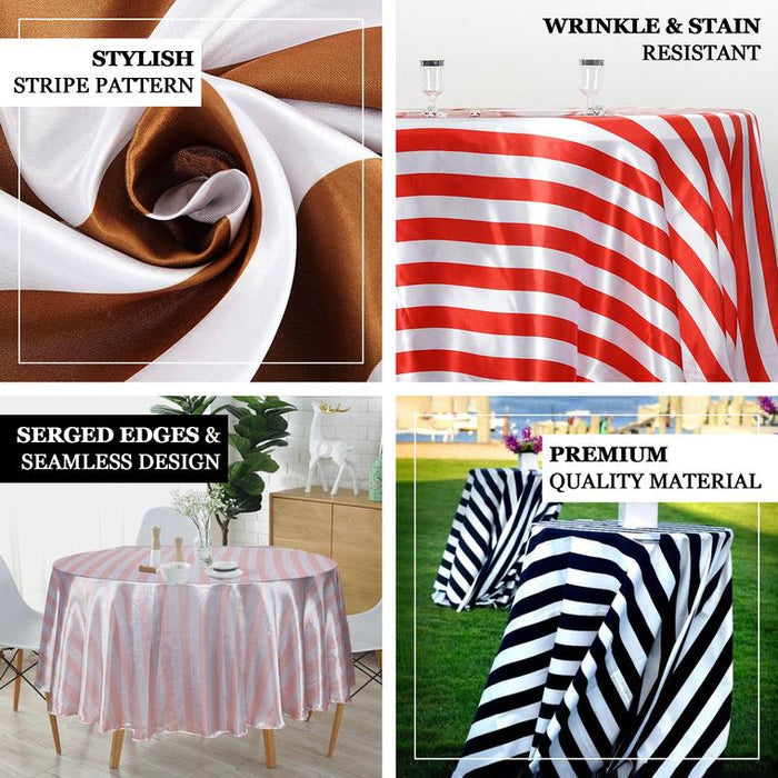 round tablecloths, Satin tablecloth, striped tablecloth, decorative table covers, 120 inch round tablecloth#color_parent