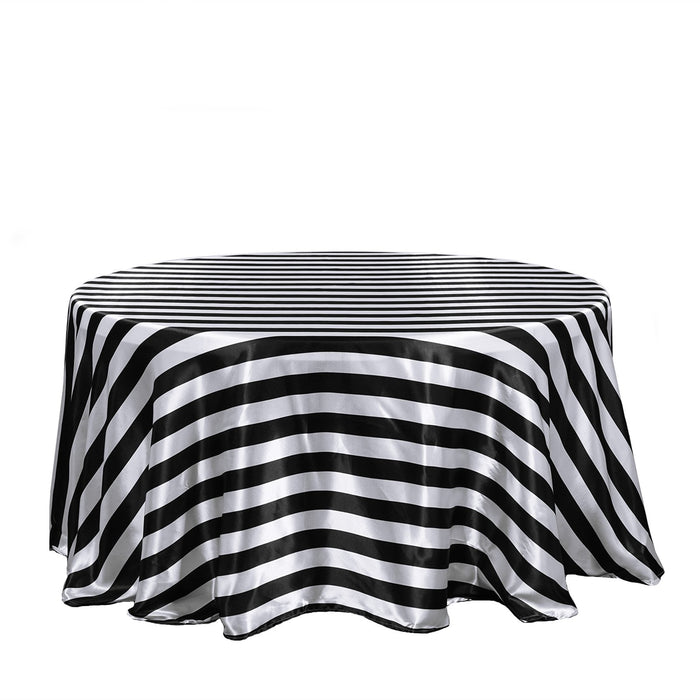 round tablecloths, Satin tablecloth, striped tablecloth, decorative table covers, 120 inch round tablecloth#color_black