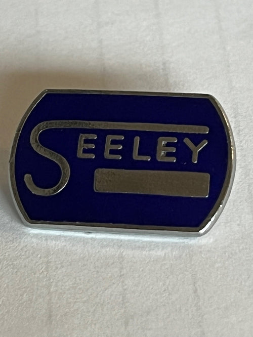 Seeley lapel pin made in England classic vintage motorcycle
