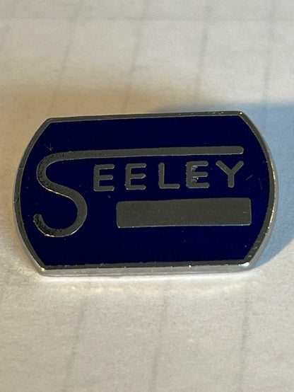 Seeley lapel pin made in England classic vintage motorcycle