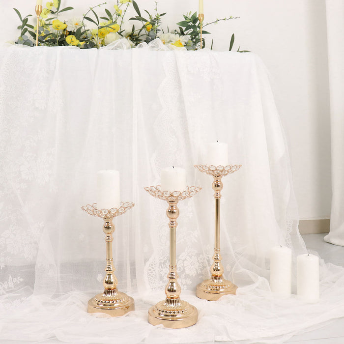 beaded candle holders, crystal candle holders, gold crystal candle holders, candle holder centerpieces, candle decorations#color_parent