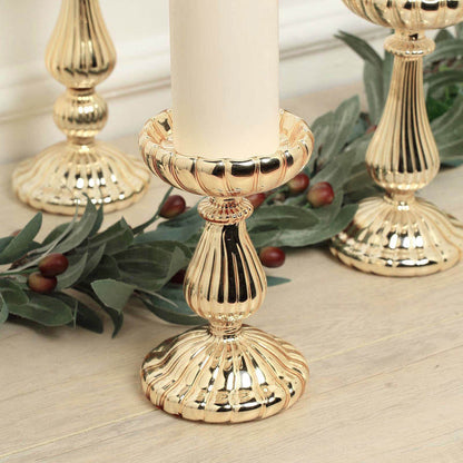 Glass Pillar Candle Holders, Decorative Candle Holder Set, Mercury Glass Pillar Candle Holders, Pillar Candle Stand, Pillar Candle Holder Set#color_parent
