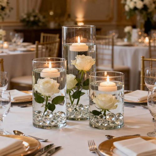 glass cylinder vases, clear cylinder vases, cylinder vase set, tall glass vases, clear glass vases, centerpiece vases, wedding vases, premium glass vases#color_parent