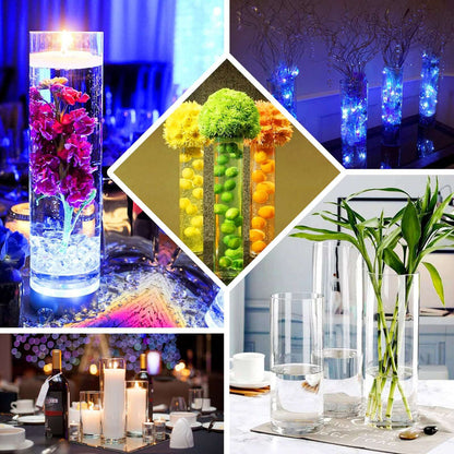 glass cylinder vases, clear cylinder vases, cylinder vase set, tall glass vases, clear glass vases, centerpiece vases, wedding vases, premium glass vases#color_parent