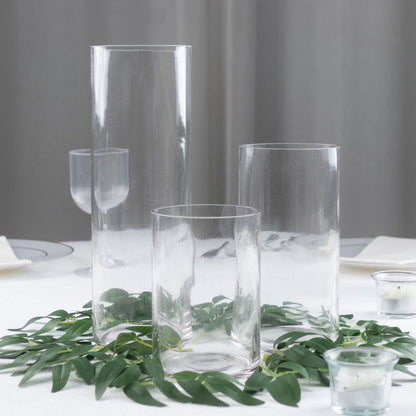 glass cylinder vases, clear cylinder vases, cylinder vase set, tall glass vases, clear glass vases, centerpiece vases, wedding vases, premium glass vases#color_parent