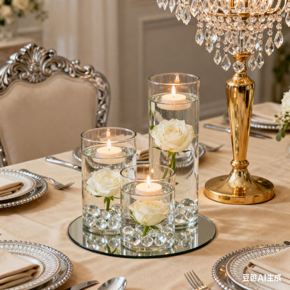 glass cylinder vases, clear cylinder vases, cylinder vase set, tall glass vases, clear glass vases, centerpiece vases, wedding vases, premium glass vases#color_parent
