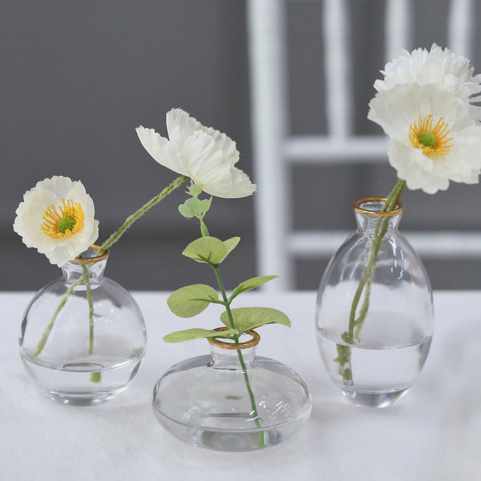glass flower vase, bud vases, centerpiece vases, decorative vase, small flower vases#color_clear