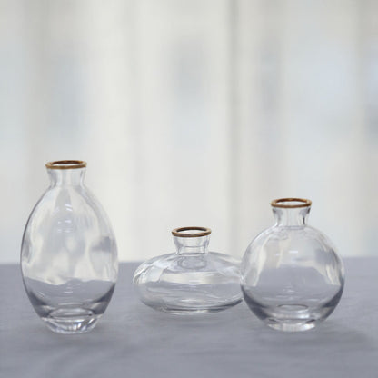 glass flower vase, bud vases, centerpiece vases, decorative vase, small flower vases#color_clear