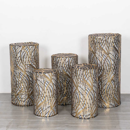 sequin, cylinder covers, pedestal cover, plinth covers, pillar prop cover#color_parent