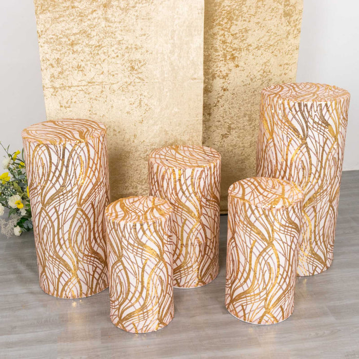 sequin, cylinder covers, pedestal cover, plinth covers, pillar prop cover#color_parent