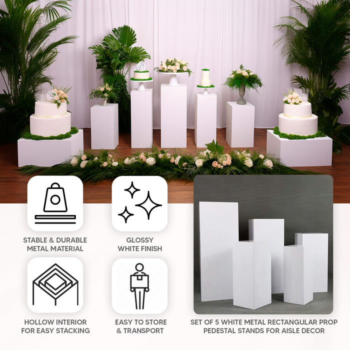 metal, pedestal stands, pedestal decor, rectangular plant stand, pedestal prop#color_parent