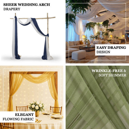 chiffon arch drape, sheer curtain, sheer backdrop, ceiling drape, chiffon drape, curtain panel, arch drape, sheer curtain#color_parent