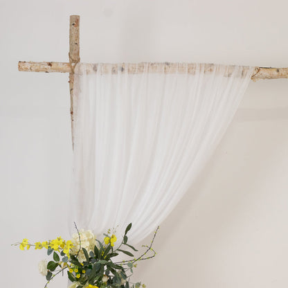 chiffon arch drape, sheer curtain, sheer backdrop, ceiling drape, chiffon drape, curtain panel, arch drape, sheer curtain#color_white