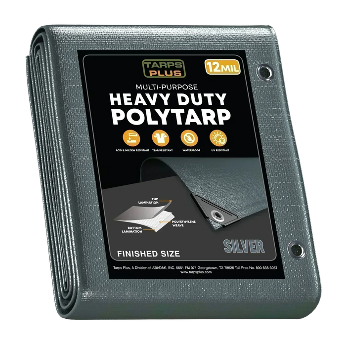 Silver Poly Tarps.