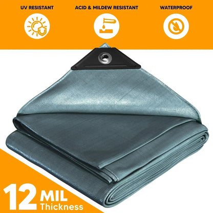 Silver Poly Tarps.