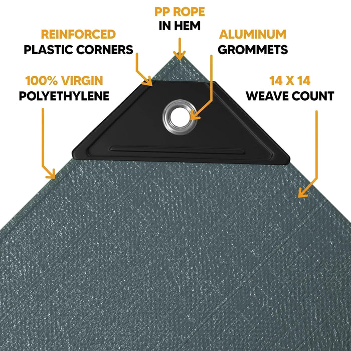 Silver Poly Tarps.