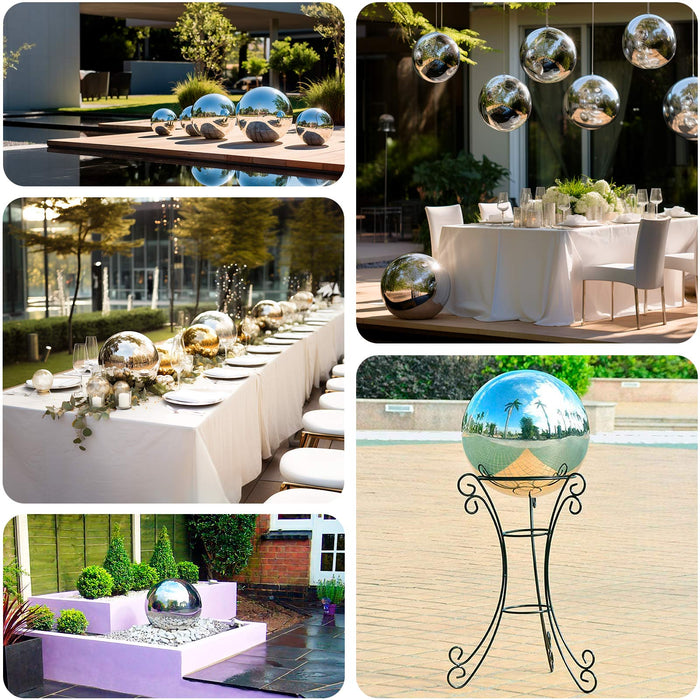 mirror balls, mirror ball decor, stainless steel balls, gazing ball, garden sphere#size_parent