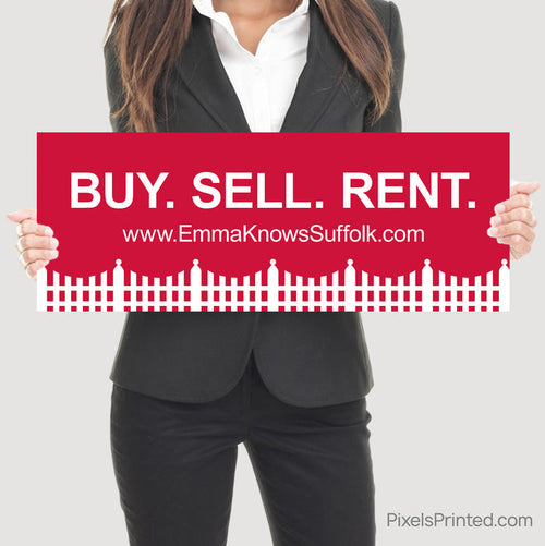 realtor closing photo sign with homeowners | buy sell rent realtor sign