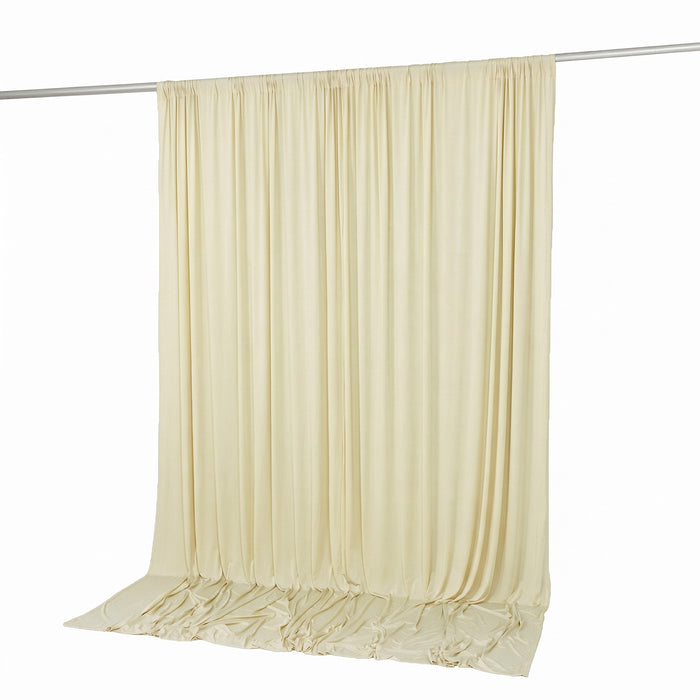 spandex backdrop curtains, stretch backdrop curtains, wrinkle free backdrop curtains, spandex backdrop panels, event backdrop curtains, 4 way stretch backdrop#color_ivory