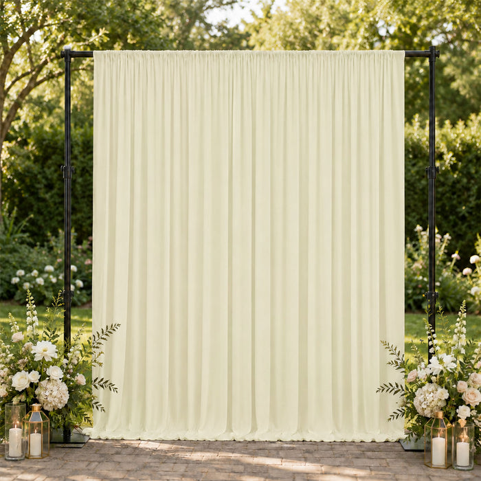 spandex backdrop curtains, stretch backdrop curtains, wrinkle free backdrop curtains, spandex backdrop panels, event backdrop curtains, 4 way stretch backdrop#color_ivory