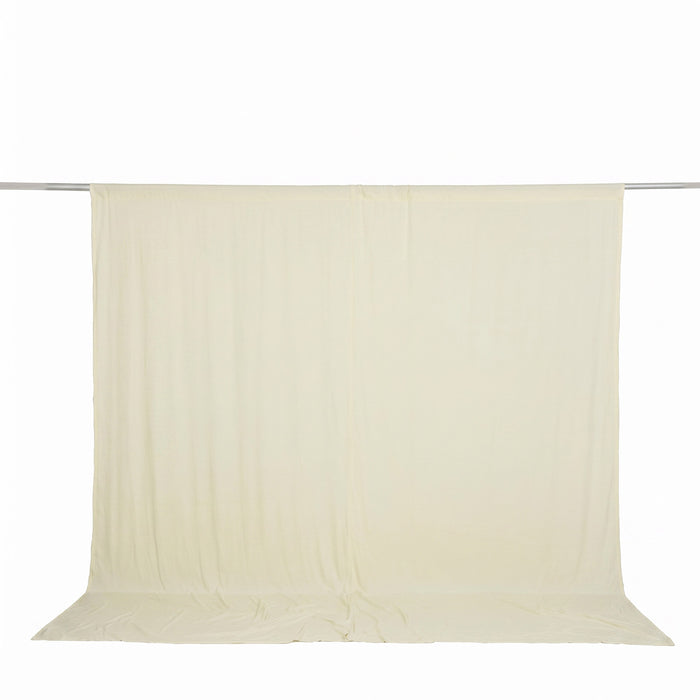 spandex backdrop curtains, stretch backdrop curtains, wrinkle free backdrop curtains, spandex backdrop panels, event backdrop curtains, 4 way stretch backdrop#color_ivory
