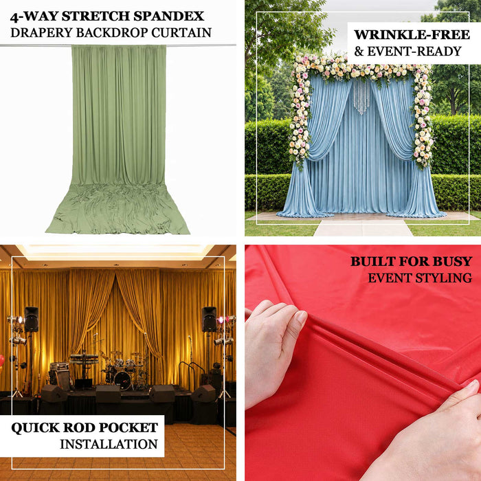 spandex backdrop curtains, stretch backdrop curtains, wrinkle free backdrop curtains, spandex backdrop panels, event backdrop curtains, wedding backdrop drapes, 4 way stretch backdrop#color_parent