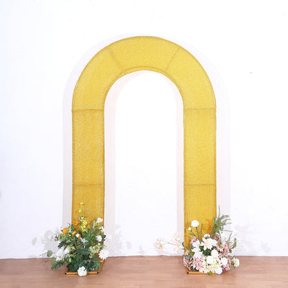 backdrop cover, arch backdrop covers, backdrop fabric, arch cover, custom fitted backdrop stand cover#color_gold