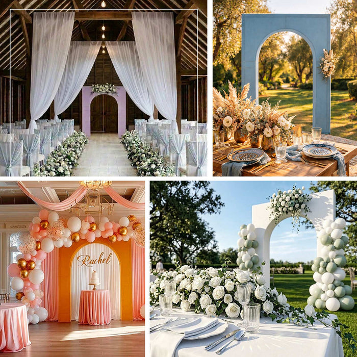 Spandex Wedding Arch Cover for Arc de Triomphe Stand, Stretch Fitted Floral Balloon Frame Backdrop Stand Cover - 7ft