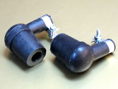 Spark plug boots pair 7mm wire caps Triumph Norton BSA Twin 60-0297 Lodge type