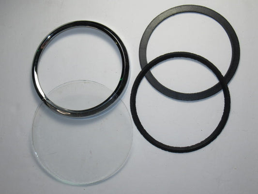 Speedo / Tach BEZEL RIM & GLASS fits Smiths gray face instrument lens and bezel
