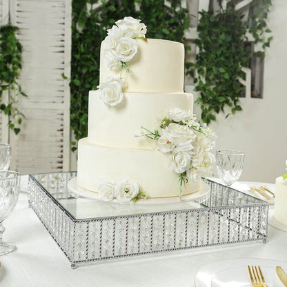 crystal beaded cake stand, metal cake stand, cake stand, square cake stand,  dessert display#color_parent