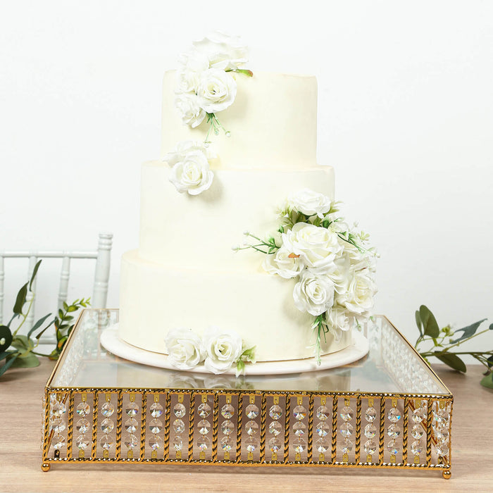 crystal beaded cake stand, metal cake stand, cake stand, square cake stand,  dessert display#color_parent