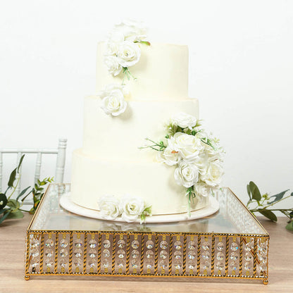 crystal beaded cake stand, metal cake stand, cake stand, square cake stand,  dessert display#color_parent