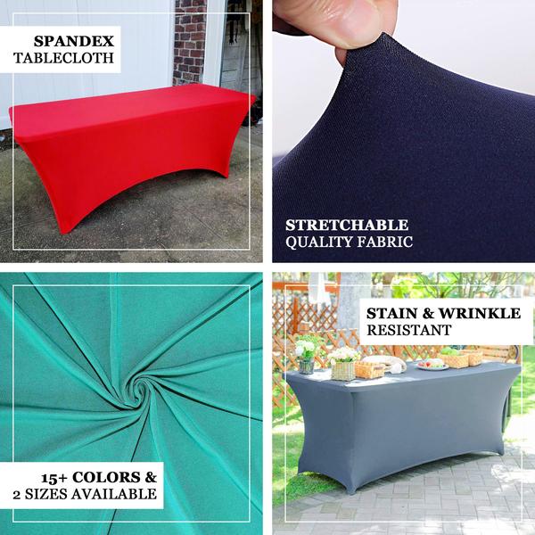 spandex table covers, rectangular fitted tablecloths, stretch table covers, fitted tablecloths, elastic table covers rectangle#color_parent