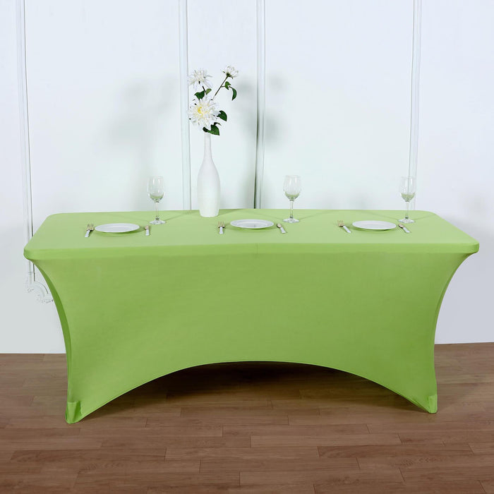spandex table covers, rectangular fitted tablecloths, stretch table covers, fitted tablecloths, elastic table covers rectangle#color_apple-green
