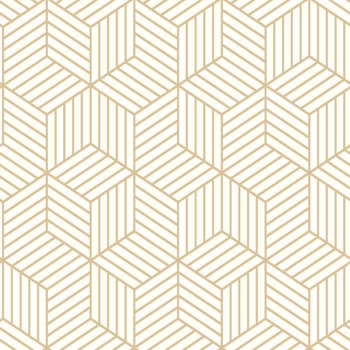 Stripped Hexagon Peel and Stick Wallpaper by WallPops