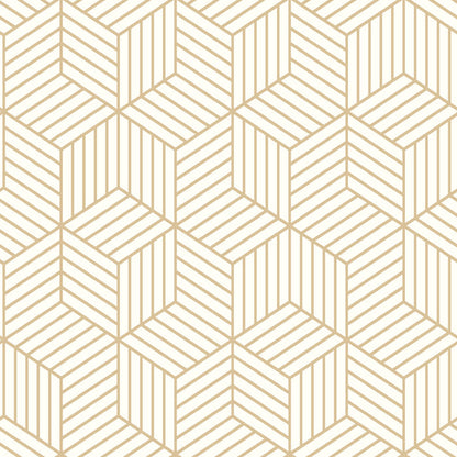 Stripped Hexagon Peel and Stick Wallpaper by WallPops