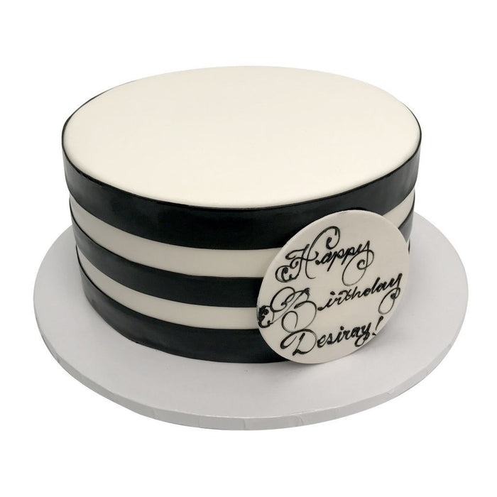 Striped Perfection Theme Cake Freed's Bakery