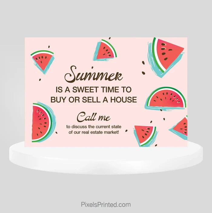 Summer time to buy or sell | Realty One Group real estate postcards PixelsPrinted