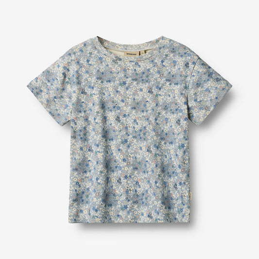 Wheat Main T-Shirt S/S Ella Jersey Tops and T-Shirts 9418 blue summer flowers