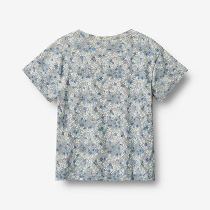 Wheat Main T-Shirt S/S Ella Jersey Tops and T-Shirts 9418 blue summer flowers