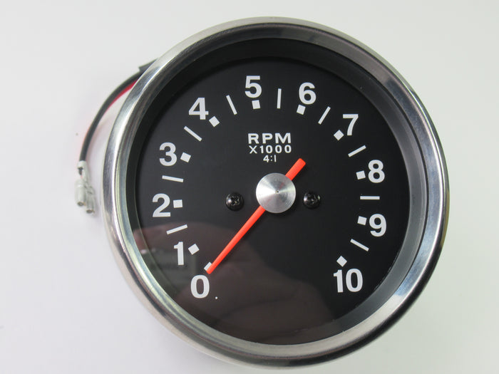 Tach Tachometer 99-0166 Black Triumph Norton smiths replica 4:1 ratio 0-10 RPM