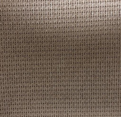 Tan 10' x 16' 86% super shade mesh tarp displaying dense weave detail