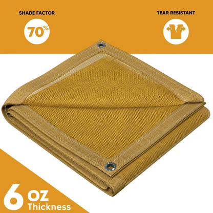Tan Mesh Tarps.