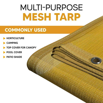 Tan Mesh Tarps.