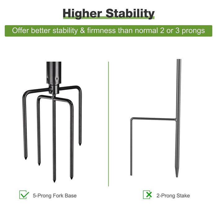 TheLAShop 10 ft Sun Shade Posts Aluminum String Light Planter Poles 2ct/pk Image